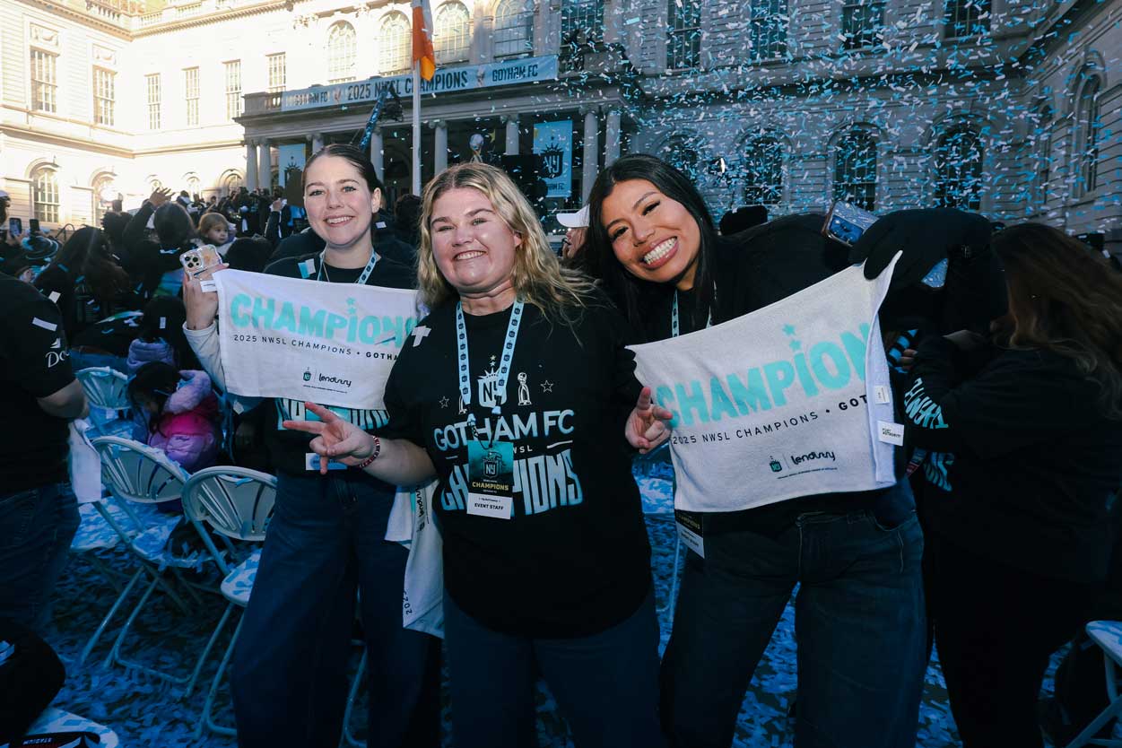 Gotham FC Champion Celebration with Lendistry Rally Towels